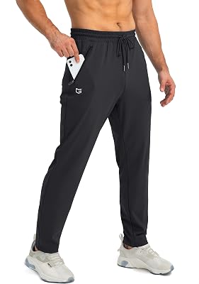 G Gradual Men's Sweatpants with 3 Zipper Pockets Tapered Joggers for Men | 4-Way Stretch, Comfortable, Athletic Pants for Workout, Jogging, Running
